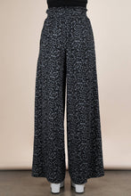 Load image into Gallery viewer, Gray Leopard Print Wide Leg Pants