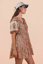 Load image into Gallery viewer, Shirring Detail Printed Woven Dress