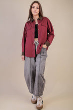 Load image into Gallery viewer, Soft Woven Button Down Barn Shacket Jacket
