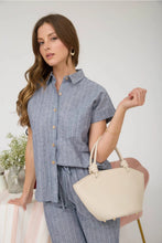 Load image into Gallery viewer, Sea you soon Cotton/linen Top