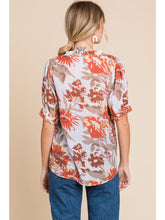 Load image into Gallery viewer, Coming Up Flowers V-Neck (Brick)

