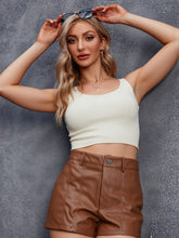 Load image into Gallery viewer, Fall into me Vegan Leather Shorts