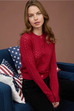 Load image into Gallery viewer, Cable Knit Button Down Cardigan