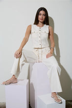 Load image into Gallery viewer, Cream Wide Leg Drawstring Pants