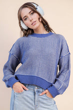Load image into Gallery viewer, Two Tone Striped Sweater