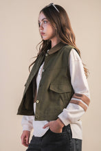 Load image into Gallery viewer, Olive Washed Barn Vest: