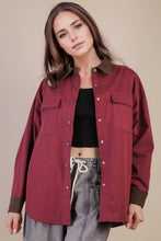 Load image into Gallery viewer, Soft Woven Button Down Barn Shacket Jacket
