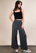 Load image into Gallery viewer, Gray Leopard Print Wide Leg Pants
