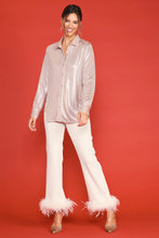 Load image into Gallery viewer, Metallic Foil Button Down Shirt

