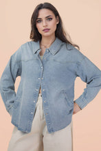 Load image into Gallery viewer, Indigo Washed Denim Top:
