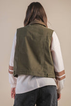 Load image into Gallery viewer, Olive Washed Barn Vest:
