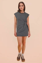 Load image into Gallery viewer, Stripe Knit Sleeveless Dress with Tie Detail
