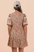 Load image into Gallery viewer, Shirring Detail Printed Woven Dress
