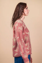 Load image into Gallery viewer, Mauve Western Graphic Oversized Knit Sweater
