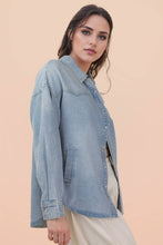 Load image into Gallery viewer, Indigo Washed Denim Top:
