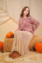 Load image into Gallery viewer, Mauve Western Graphic Oversized Knit Sweater
