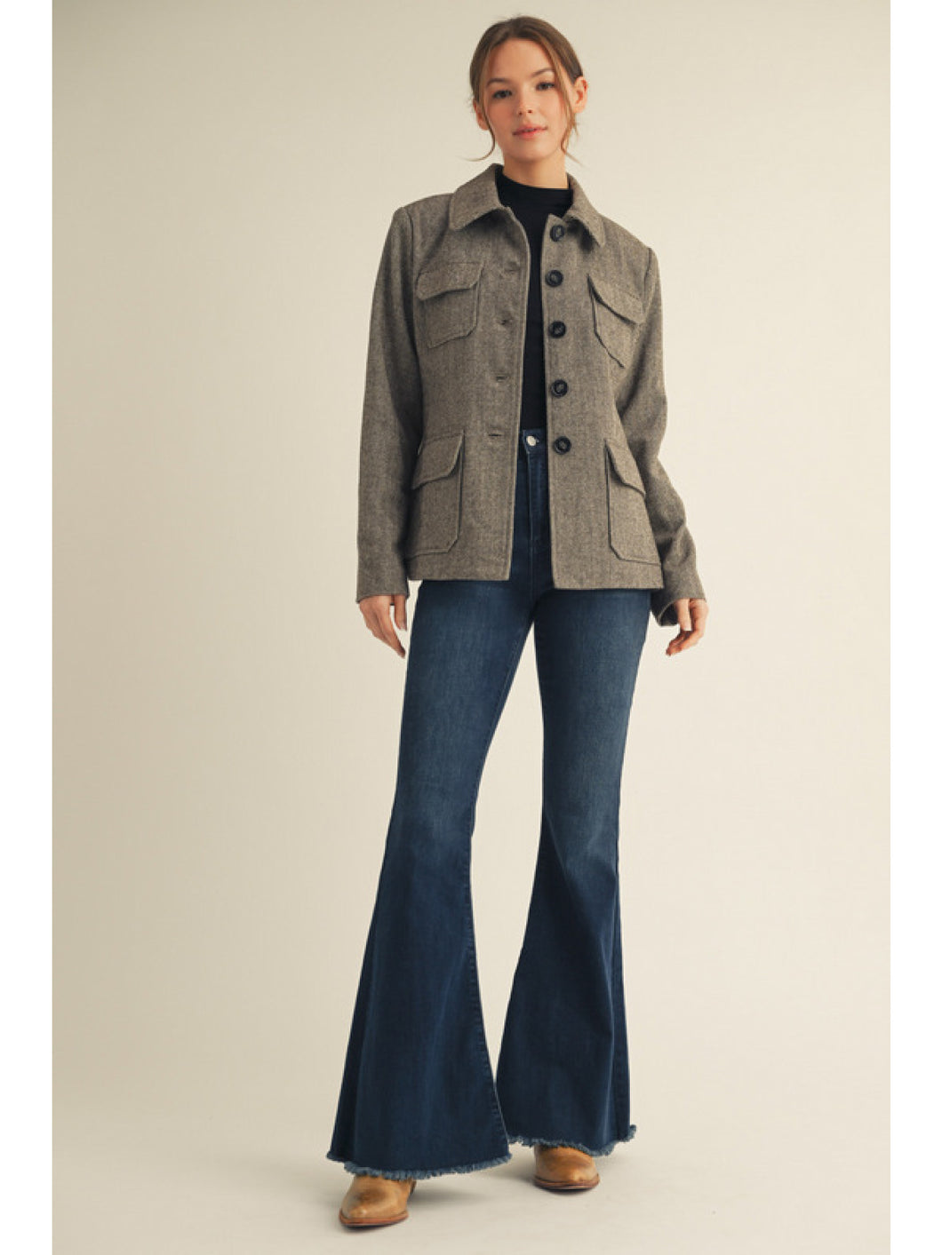 Brown Button-Up Jacket
