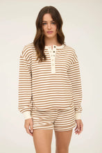 Load image into Gallery viewer, Brown Striped Henley (Copy)
