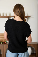Load image into Gallery viewer, Short Sleeve Button Down Knit Sweater
