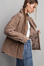Load image into Gallery viewer, Button Down Cord Quilted Jacket
