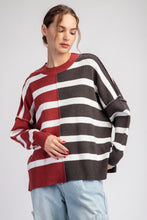 Load image into Gallery viewer, Striped Color Block Sweater
