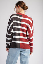 Load image into Gallery viewer, Striped Color Block Sweater
