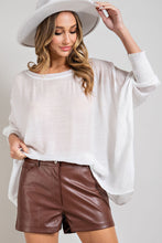 Load image into Gallery viewer, Smocked Linen Dolman Top - also available in black
