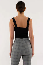 Load image into Gallery viewer, Black Squared Tank - also available in coffee
