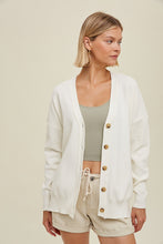 Load image into Gallery viewer, Ivory Lightweight Sweater Cardigan
