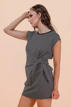 Load image into Gallery viewer, Stripe Knit Sleeveless Dress with Tie Detail
