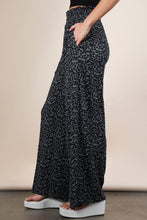 Load image into Gallery viewer, Gray Leopard Print Wide Leg Pants
