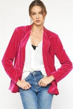 Load image into Gallery viewer, Pink Velvet Blazer

