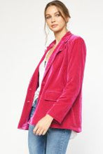Load image into Gallery viewer, Pink Velvet Blazer
