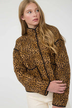 Load image into Gallery viewer, Quilted Leopard Puffer Jacket
