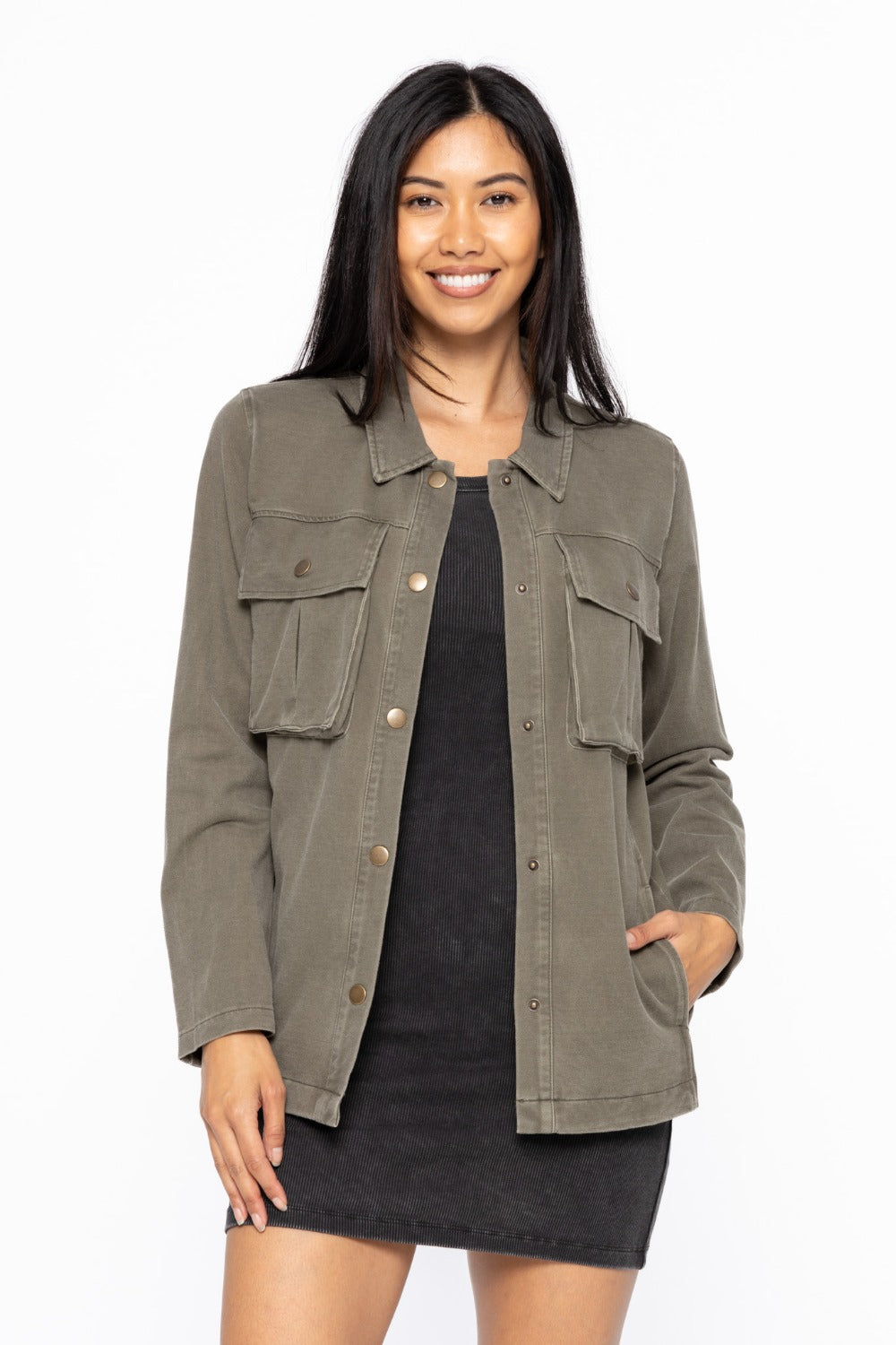 Button-Up Green Jacket