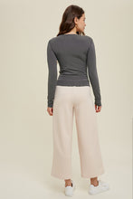 Load image into Gallery viewer, Knit Top with Reverse Stitch  Charcoal
