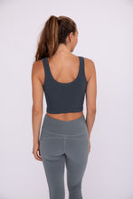 Load image into Gallery viewer, Jungle Green Ribbed Seamless Cropped Tank Top
